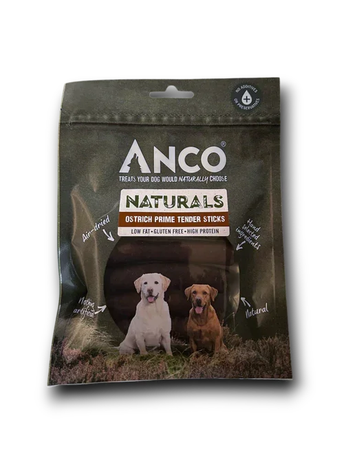 Anco Naturals Ostrich Prime Tender Sticks BULK DEAL 12x5pcs
