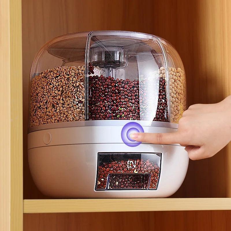 360° Rotating Pet Food Dispenser - Moisture-Proof Storage Container
