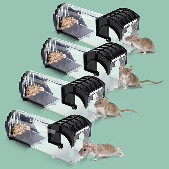 4 Pack Humane Mouse Traps Indoors & Outdoor