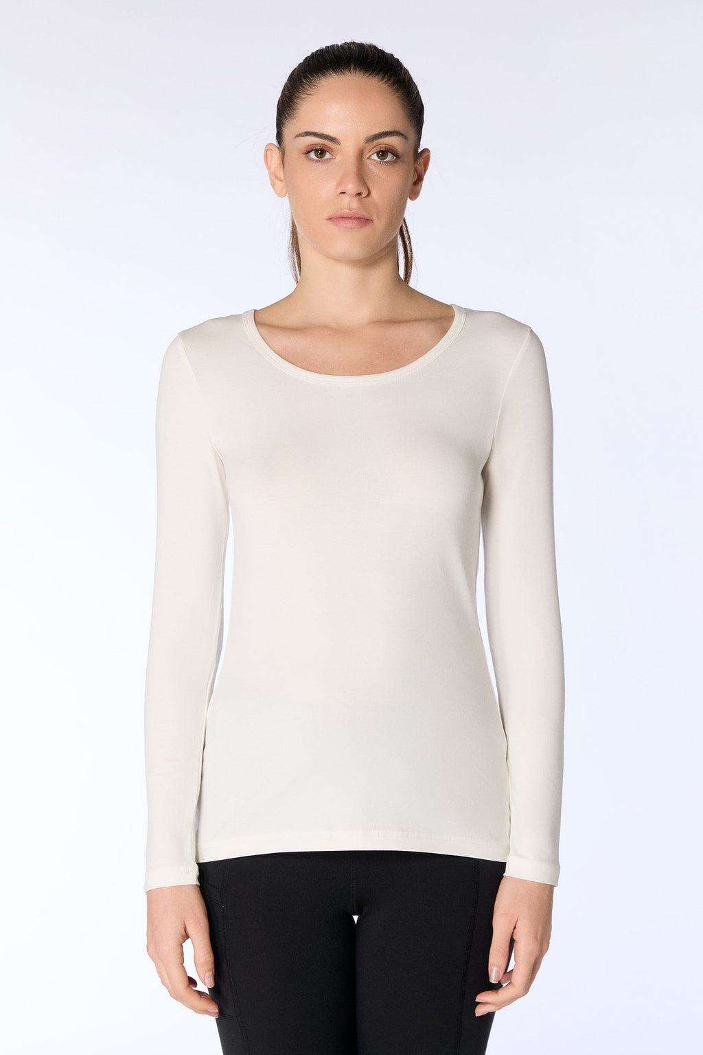 Organic Stretch Long Sleeve T-shirt: Womens