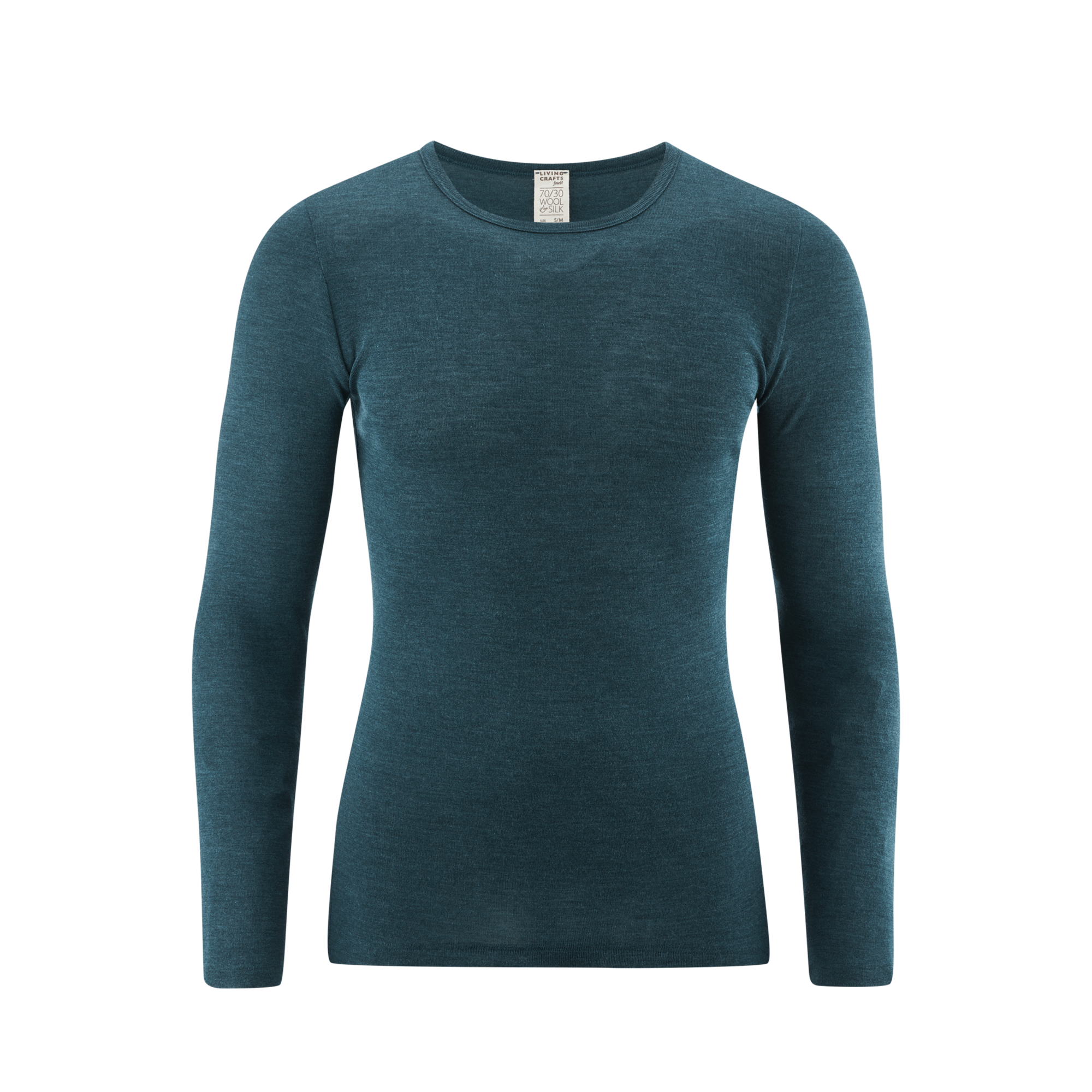 Organic Wool & Silk Long Sleeve T-shirt: Mens