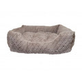 40 Winks Square Bed Grey & Pink 46x36cm