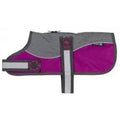 aniMate Reflective Grey/Raspberry Padded Harness Coat w/o collar (20cm), 8"