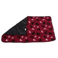 aniMate Blanket Red Paw Print Small, 1x29x24"