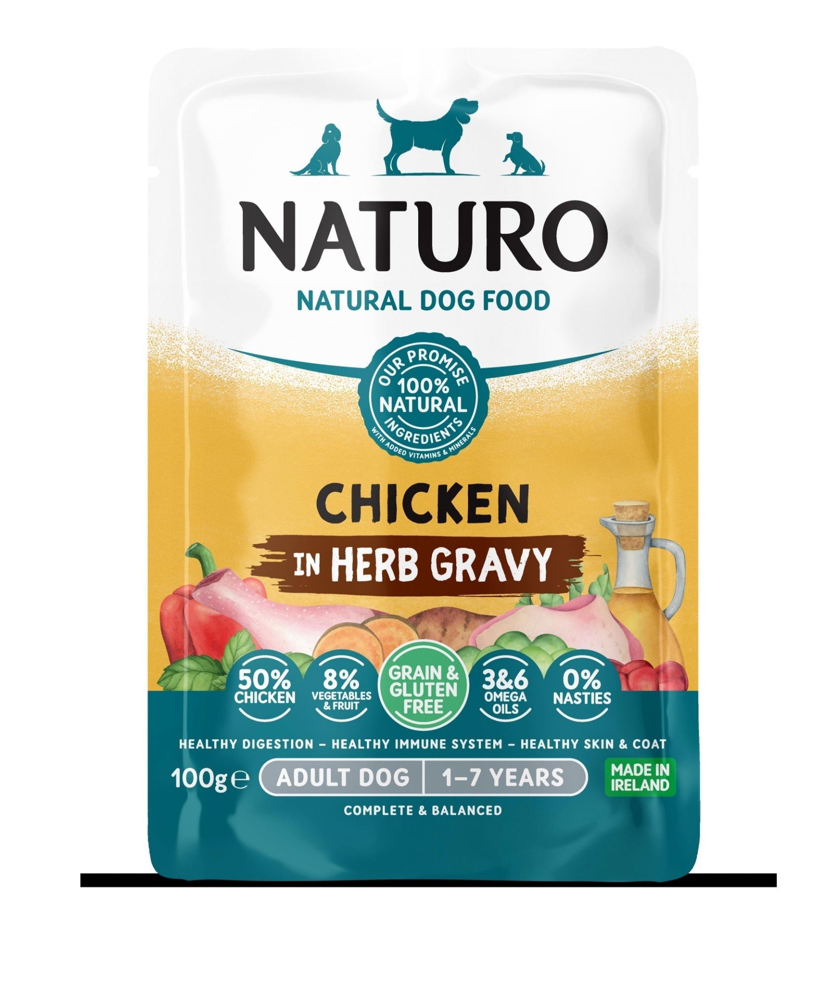 Naturo Adult Grain & Gluten Free Chicken in Herb Gravy 100g