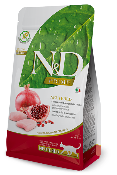 N&D Prime Cat Chicken & Pomegranate Neutered Adult 300g