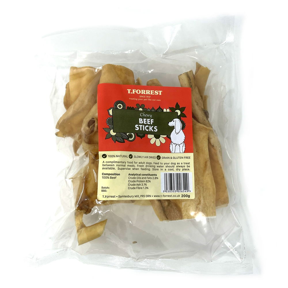 T Forrest Pre Pack Chewy Beef Sticks - 10x200g