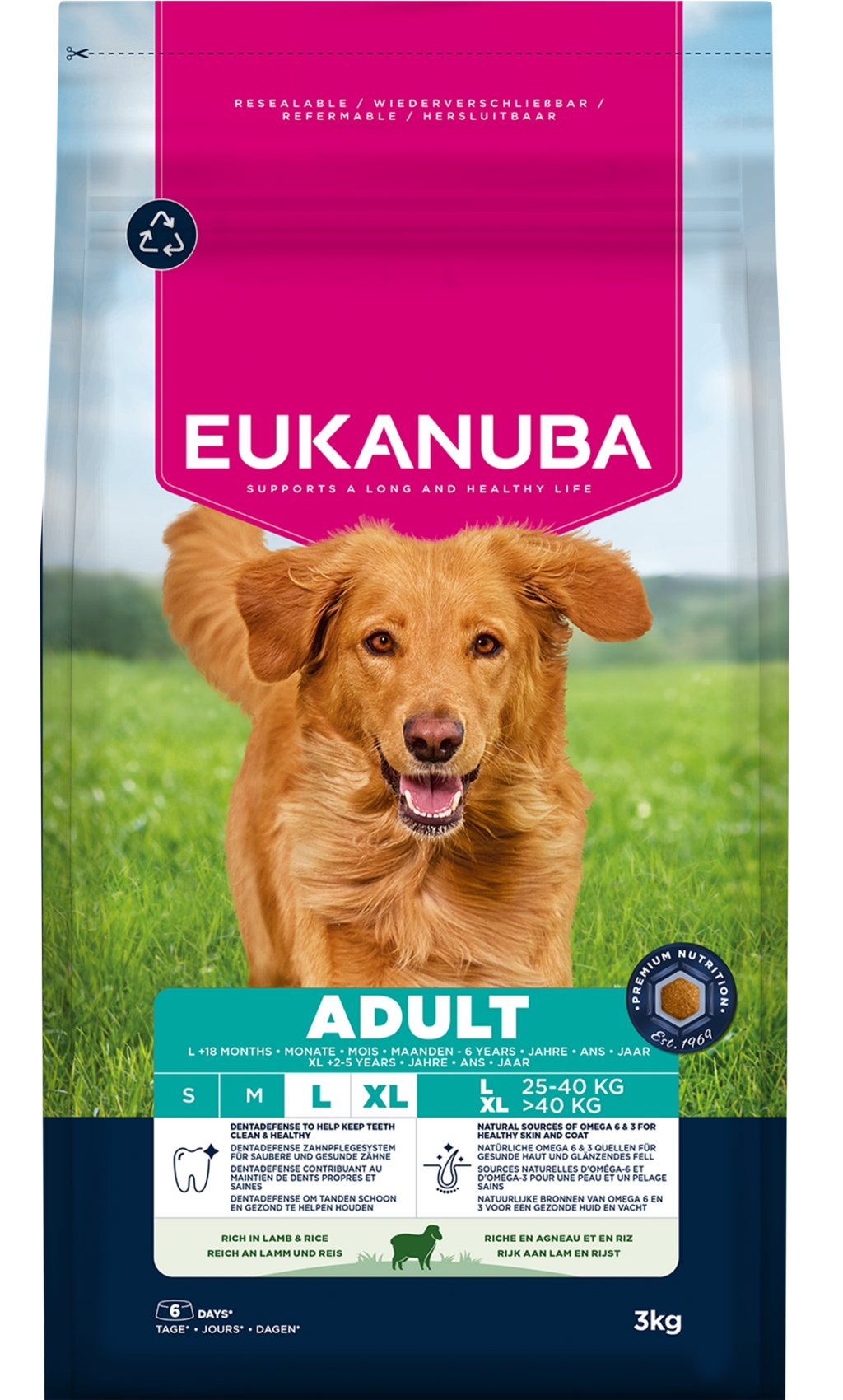 Eukanuba Dog Adult Lamb & Rice 3kg