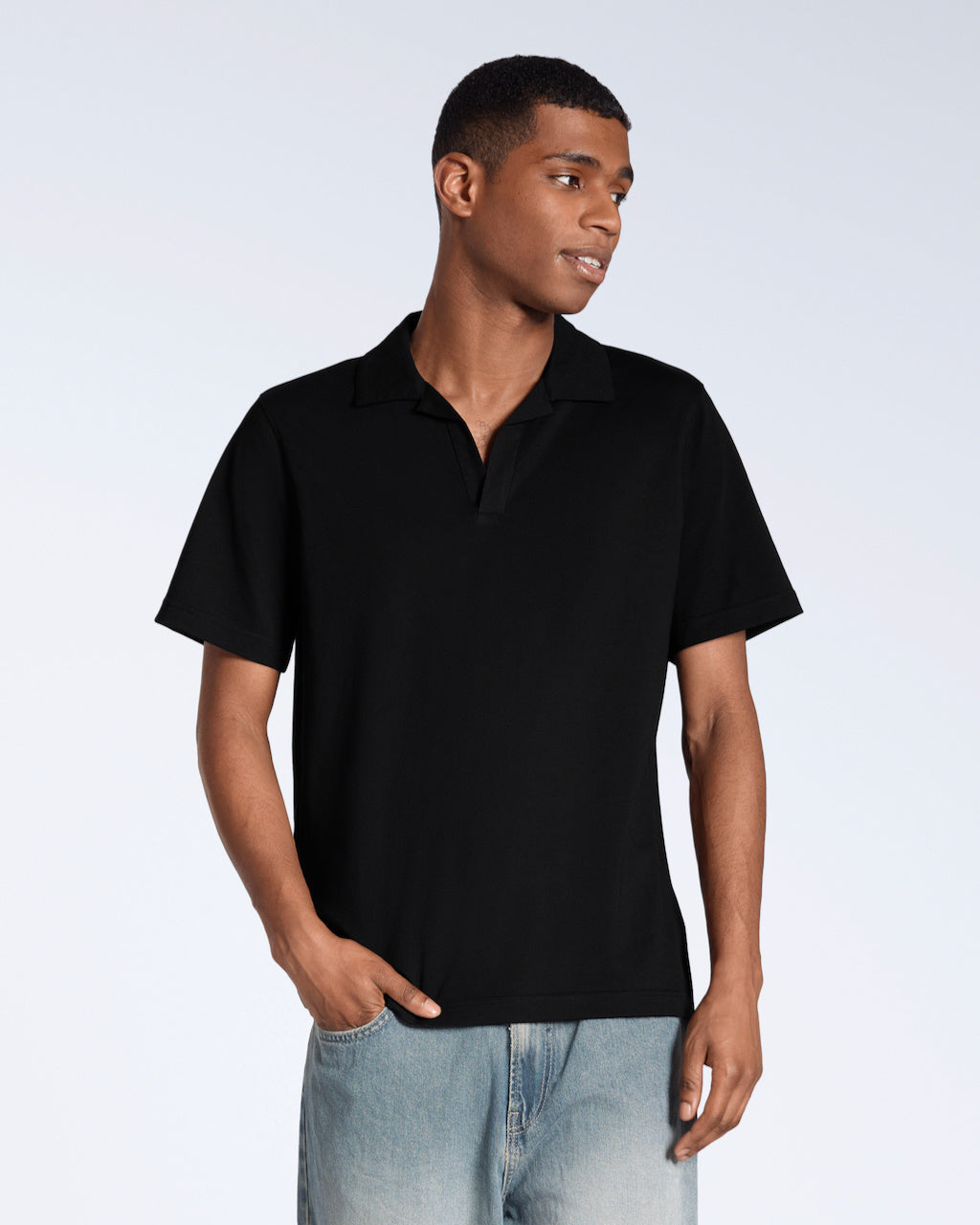 Open Neck Polo