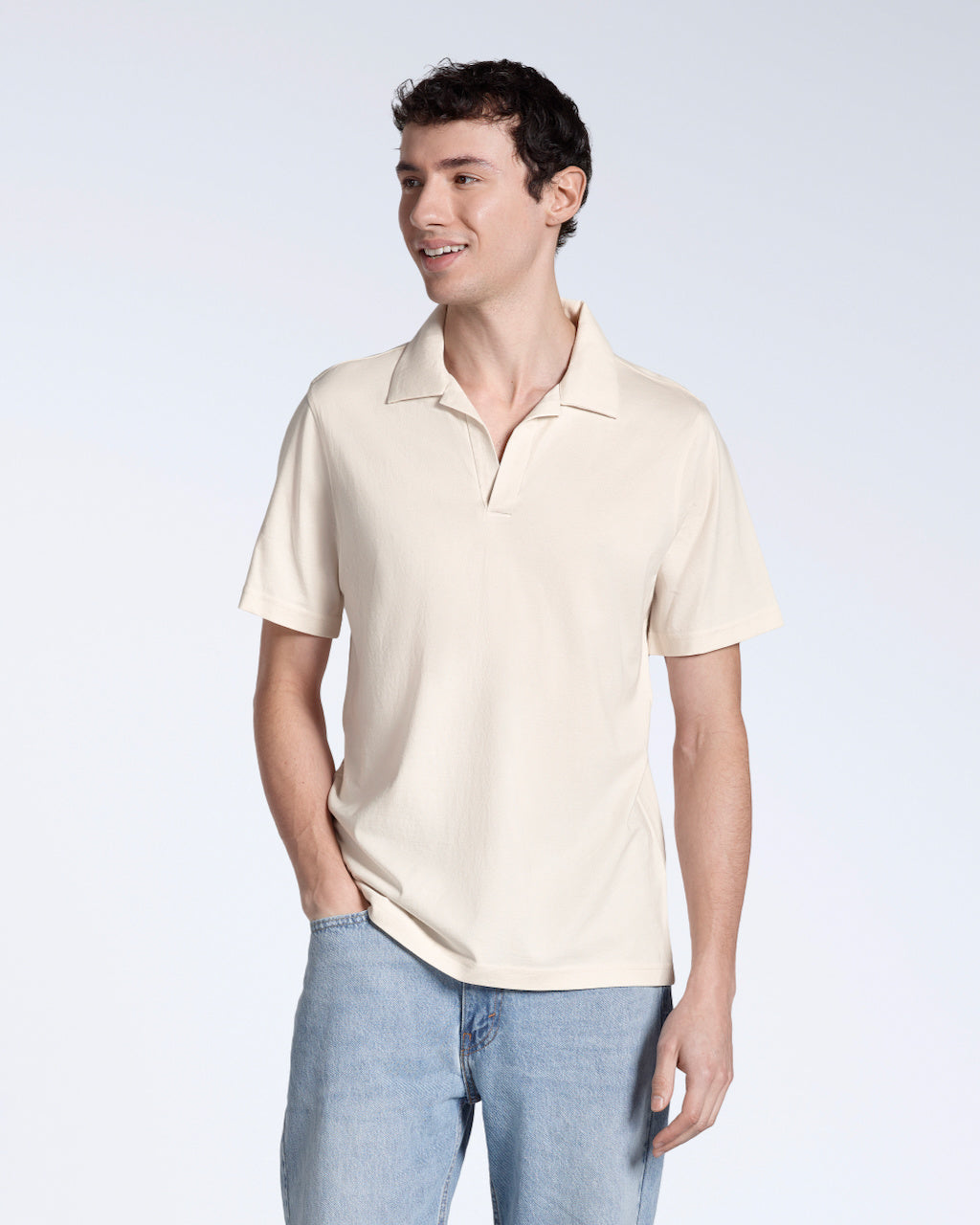 Open Neck Polo