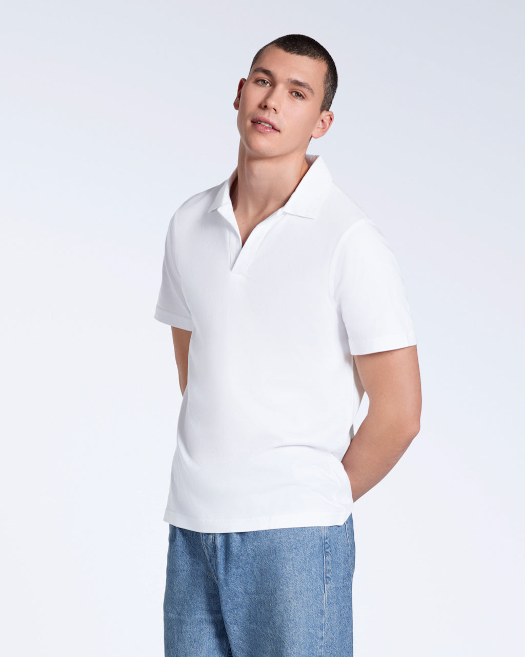 Open Neck Polo