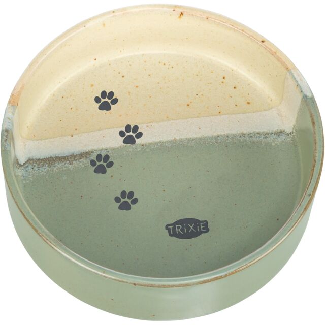 Trixie Ceramic Bowls with Paws – 12cm & 16cm