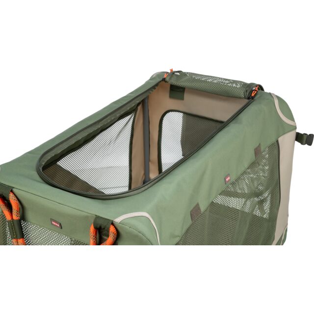 Trixie Comfy Foldable Dog Box with Removable Exterior Pocket and Mesh Fabric