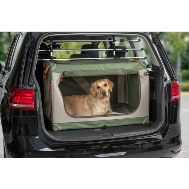 Trixie Comfy Foldable Dog Box with Removable Exterior Pocket and Mesh Fabric