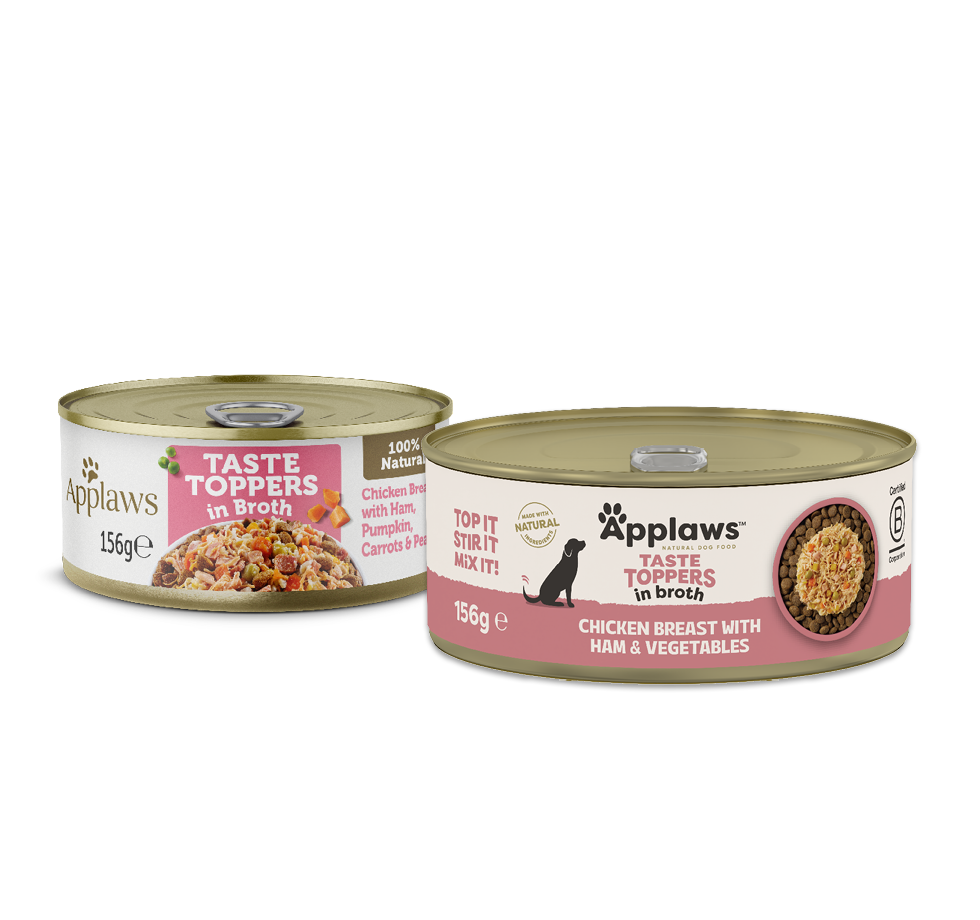 Applaws Taste Toppers Chicken Breast with Ham & Vegetables in Broth, 156g
