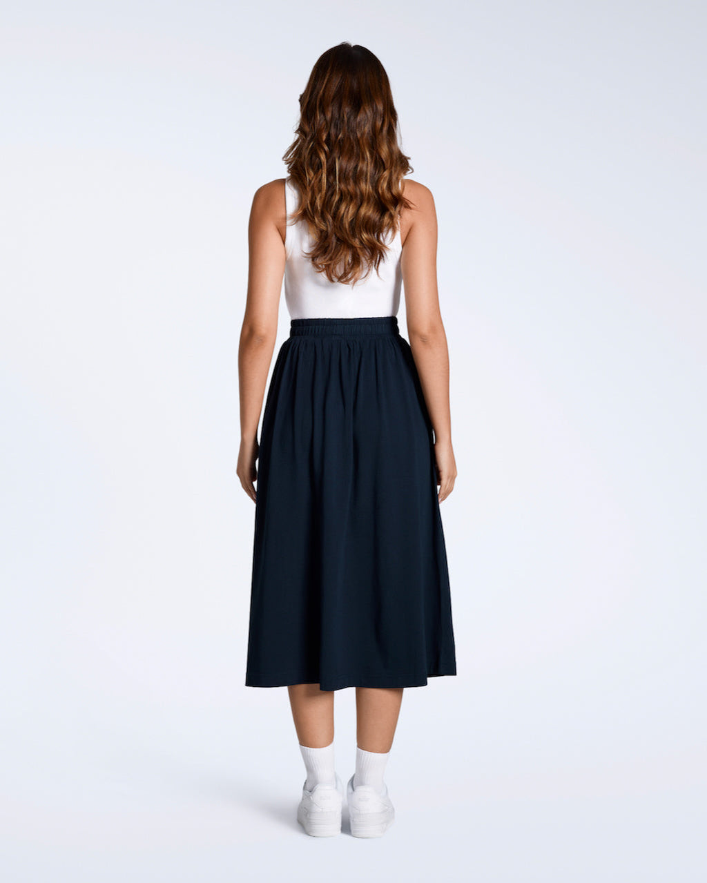 Gathered Midi Skirt