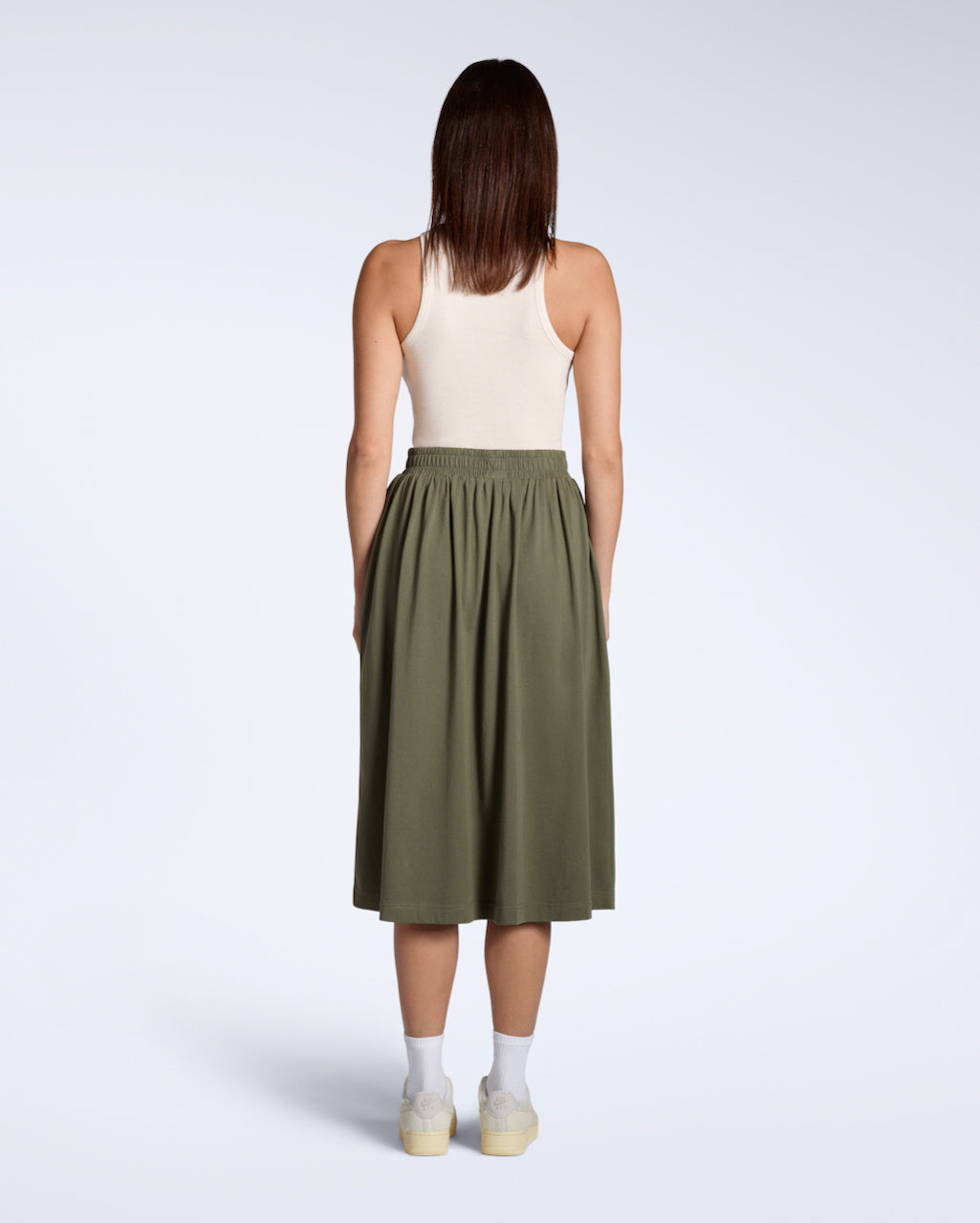 Gathered Midi Skirt