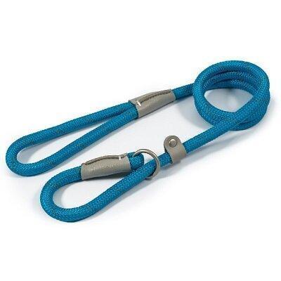 Ancol Viva Rope Reflective Slip Lead Blue 12mm x 1.2m
