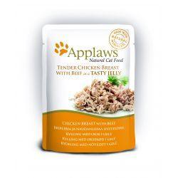 Applaws Cat Pouch Jelly Chicken & Beef, 16 x 70g