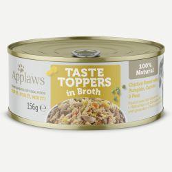 Applaws Taste Toppers Wet Dog Food Chicken With Vegetables in Broth Tin, 12 x 156g