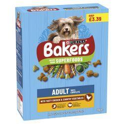 Bakers Dry Dog Food, 1kg Adult, Senior & Puppy