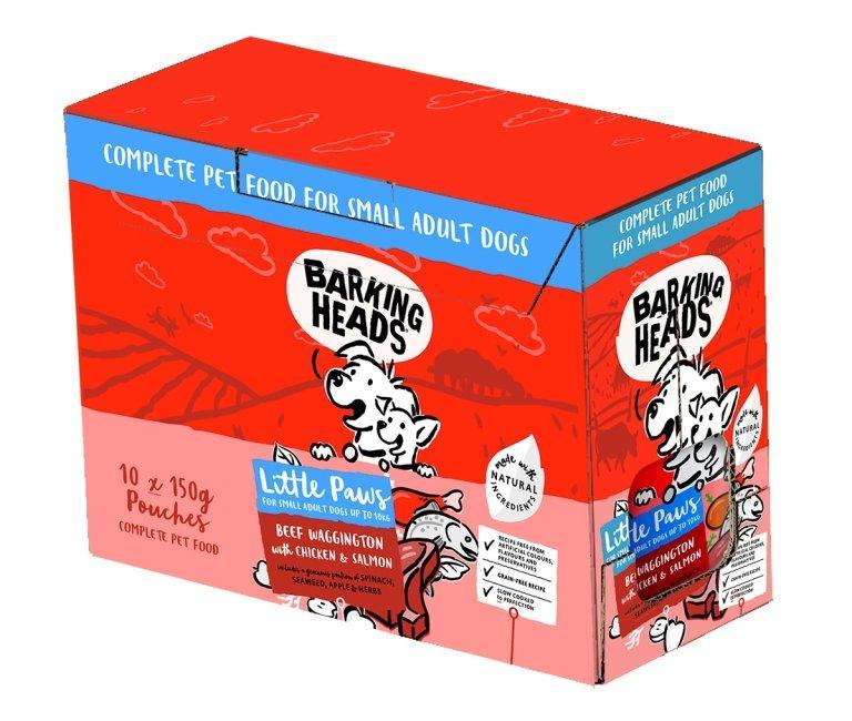 Barking Heads Little Paws Wet Beef Wagginton with Chicken & Salmon 150g
