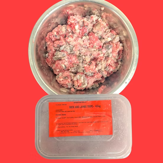 Northern Raw Feeds - Duck & Lamb Tripe - 454g