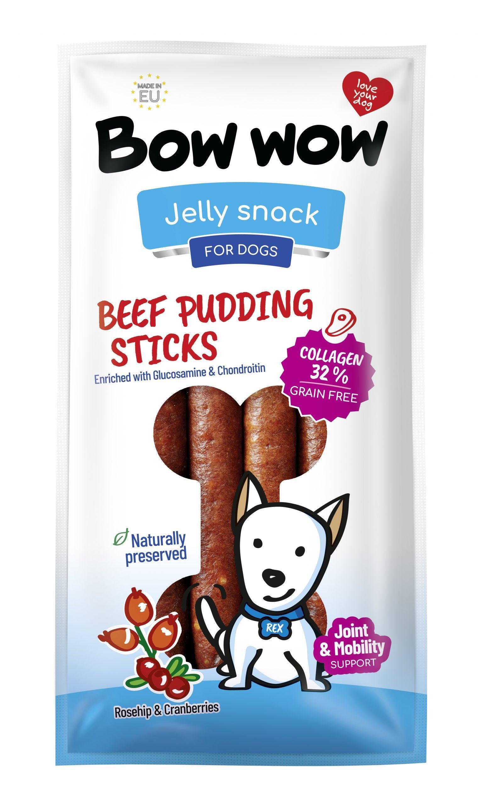 Bow Wow Pudding 6 Sticks Beef 170g