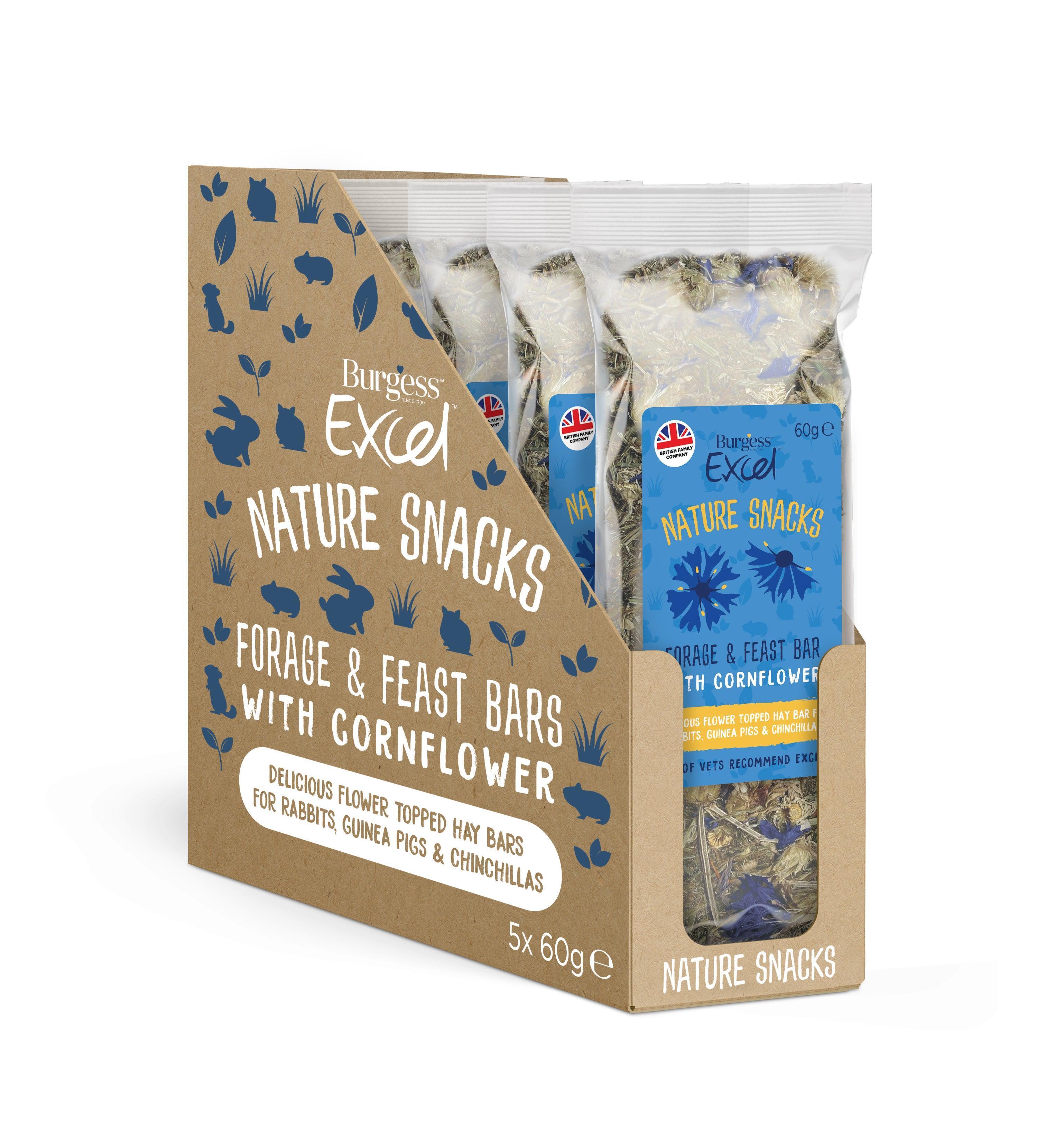 Burgess Excel Nature Snacks Cornflower Bars 60g