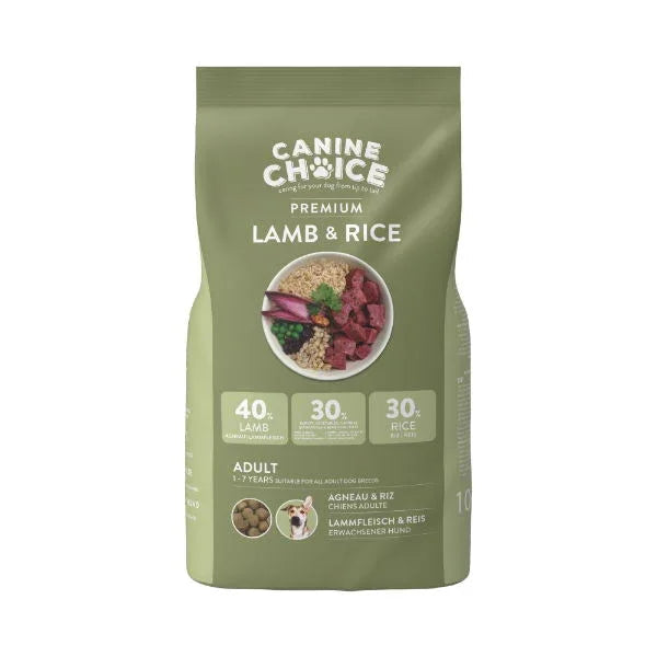 Canine Choice Premium Adult Dry Dog Food 10kg - Lamb