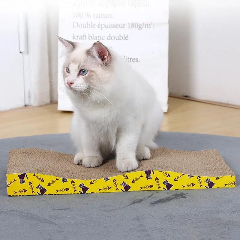 Cat Scratching Corrugated Board