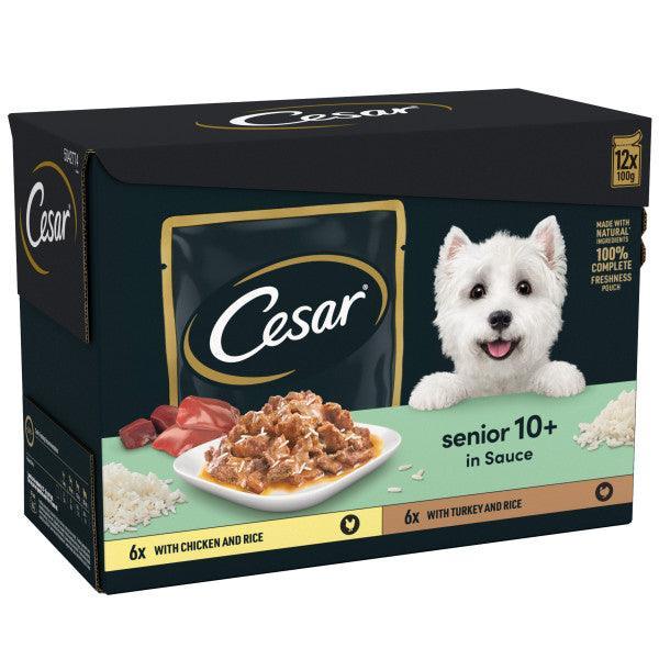 Cesar Senior 10+ Mixed Selection in Sauce Pouches 100G