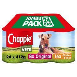 Chappie JUMBO PACK Adult Wet Dog Food Tins Favourites in Loaf 24pk