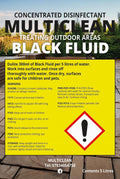 Concentrated Disinfectant Multiclean for Treating Outdoor Areas - Black Fluid 5 Litre