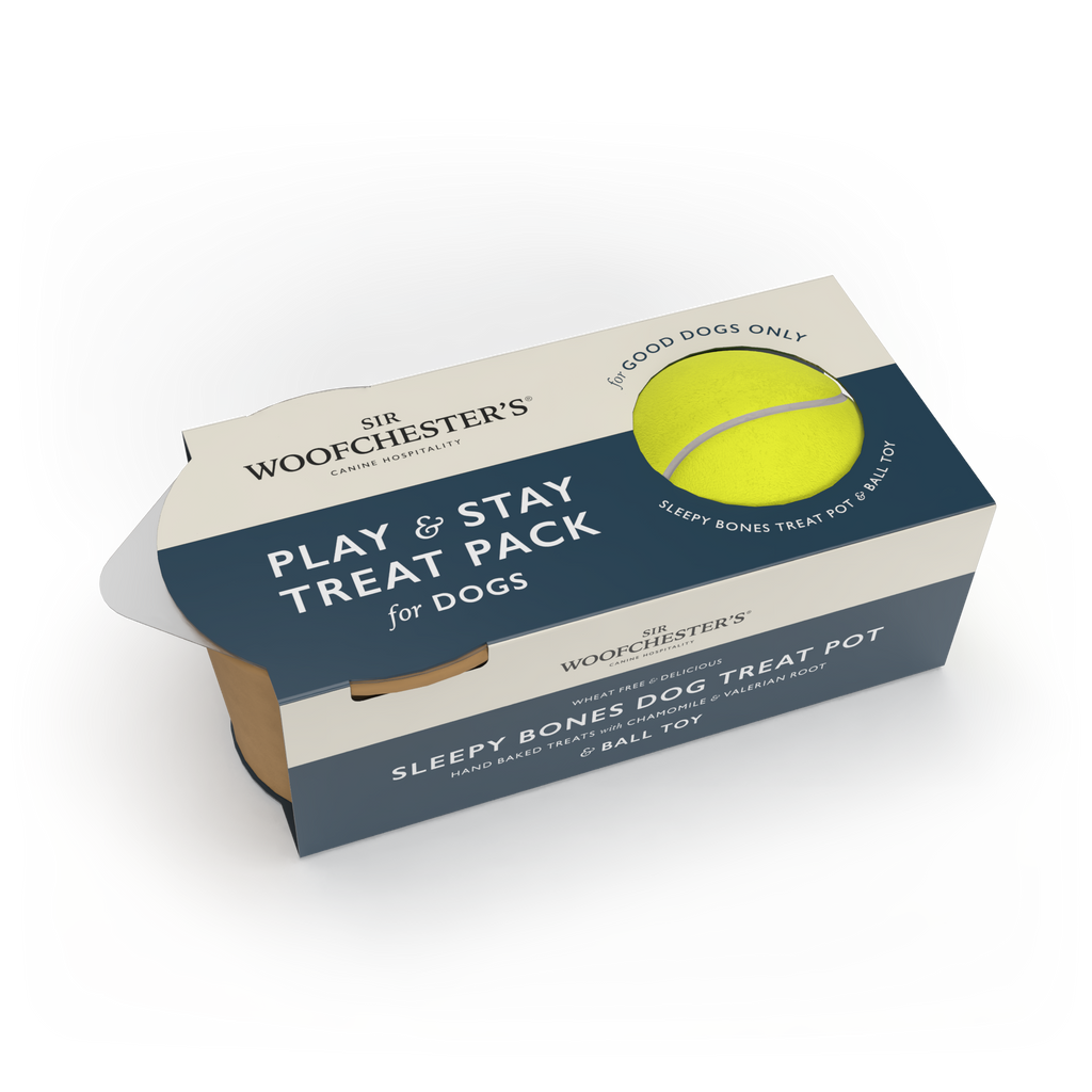 Sir Woofchester’s - Play & Stay Treat Pack for Dogs | Dog Welcome Pack - Single Pack