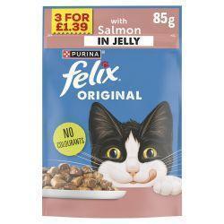 FELIX ORIGINAL Salmon In Jelly Wet Cat Food Price Marked, 24 x 85g