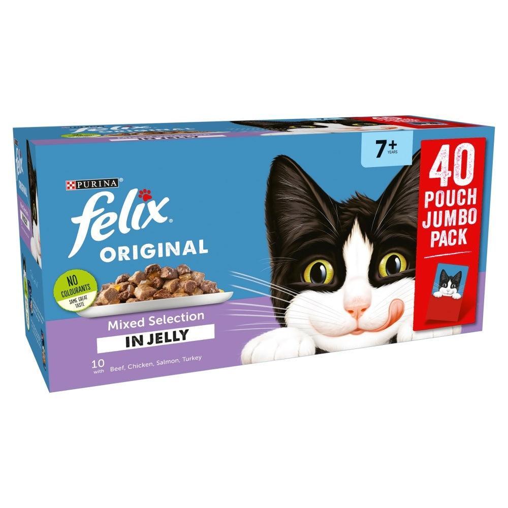 Felix Original Senior 7+ Mixed Selection (Chicken) in Jelly Pouches 100g