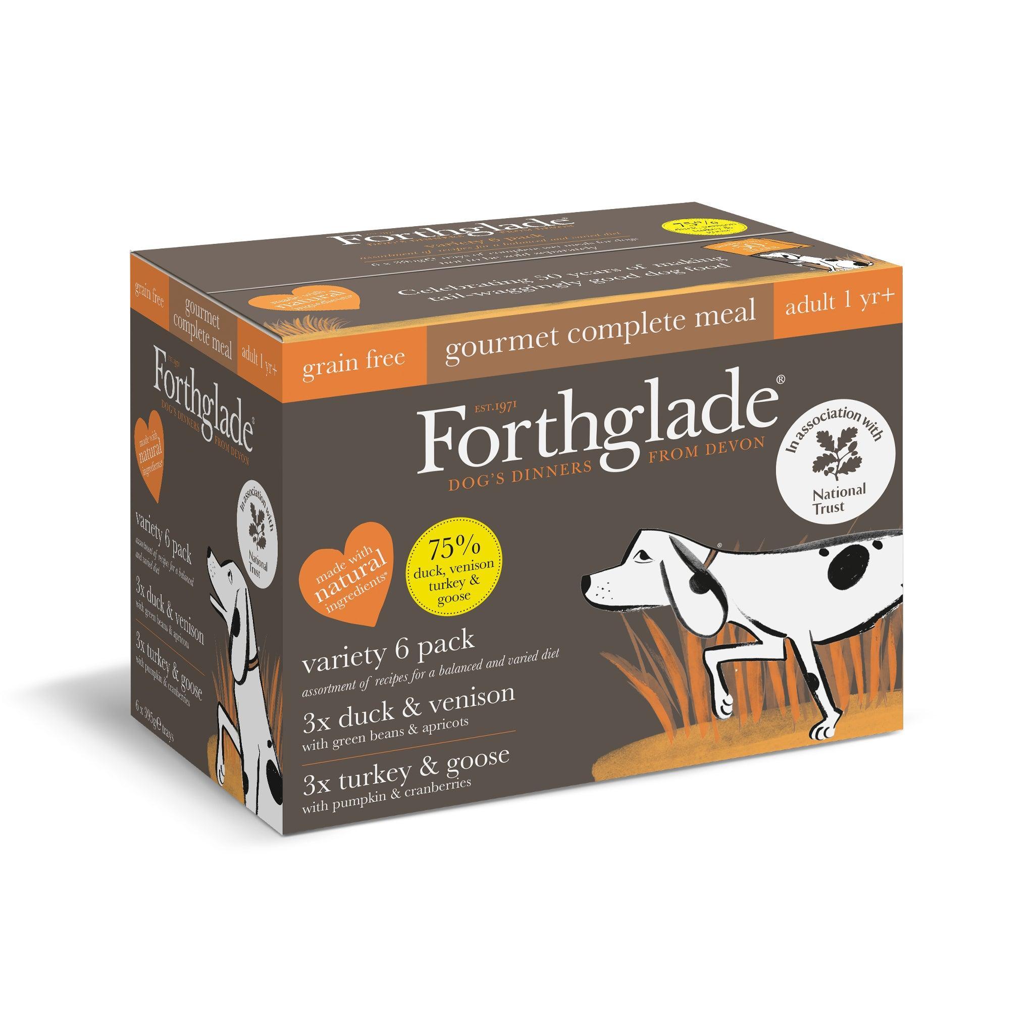 Forthglade Adult Gourmet Grain Free Variety Trays 395g