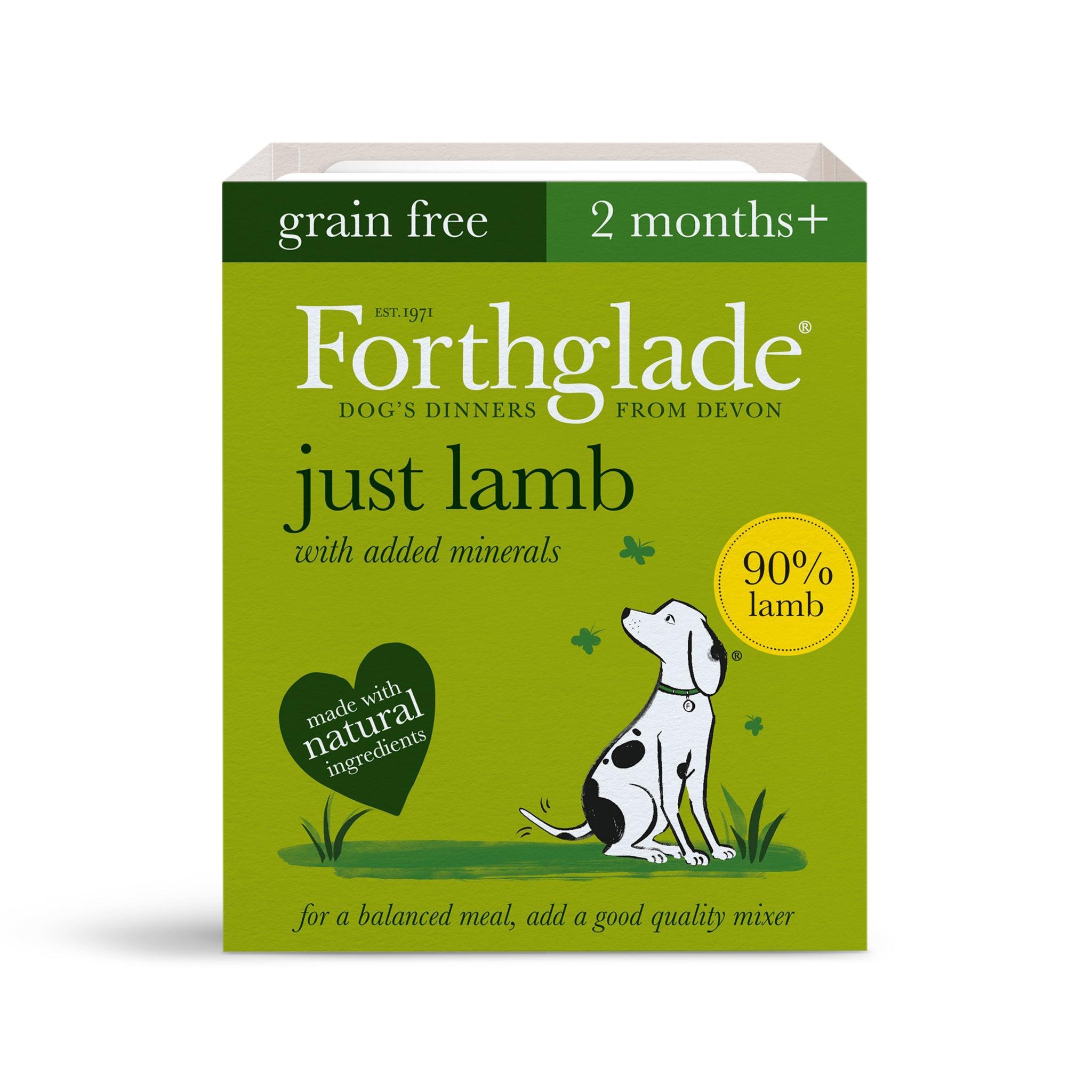 Forthglade Adult Just Grain Free Lamb Tray 395g