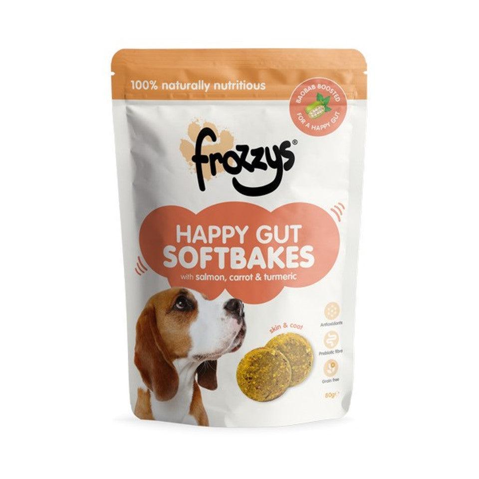 Frozzys Happy Gut Softbakes Boosted with BAOBAB - Salmon, Carrot & Turmeric Flavour 80g