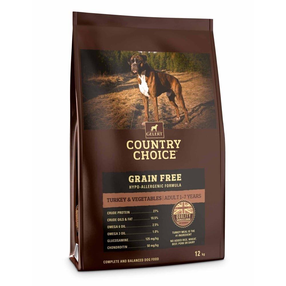 Gelert Country Choice Adult Grain Free Turkey & Vegetable 12kg