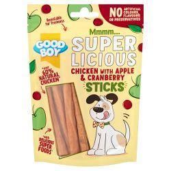 Good Boy Chicken with Apple & Cranberry Sticks, 100g