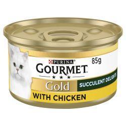 Gourmet Gold Succulent Delights Chicken Wet Cat Food 12 x 85g