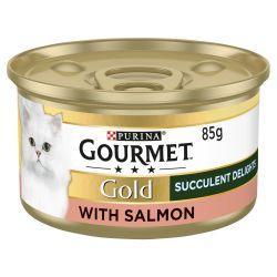 Gourmet Gold Succulent Delights Salmon Wet Cat Food 12 x 85g