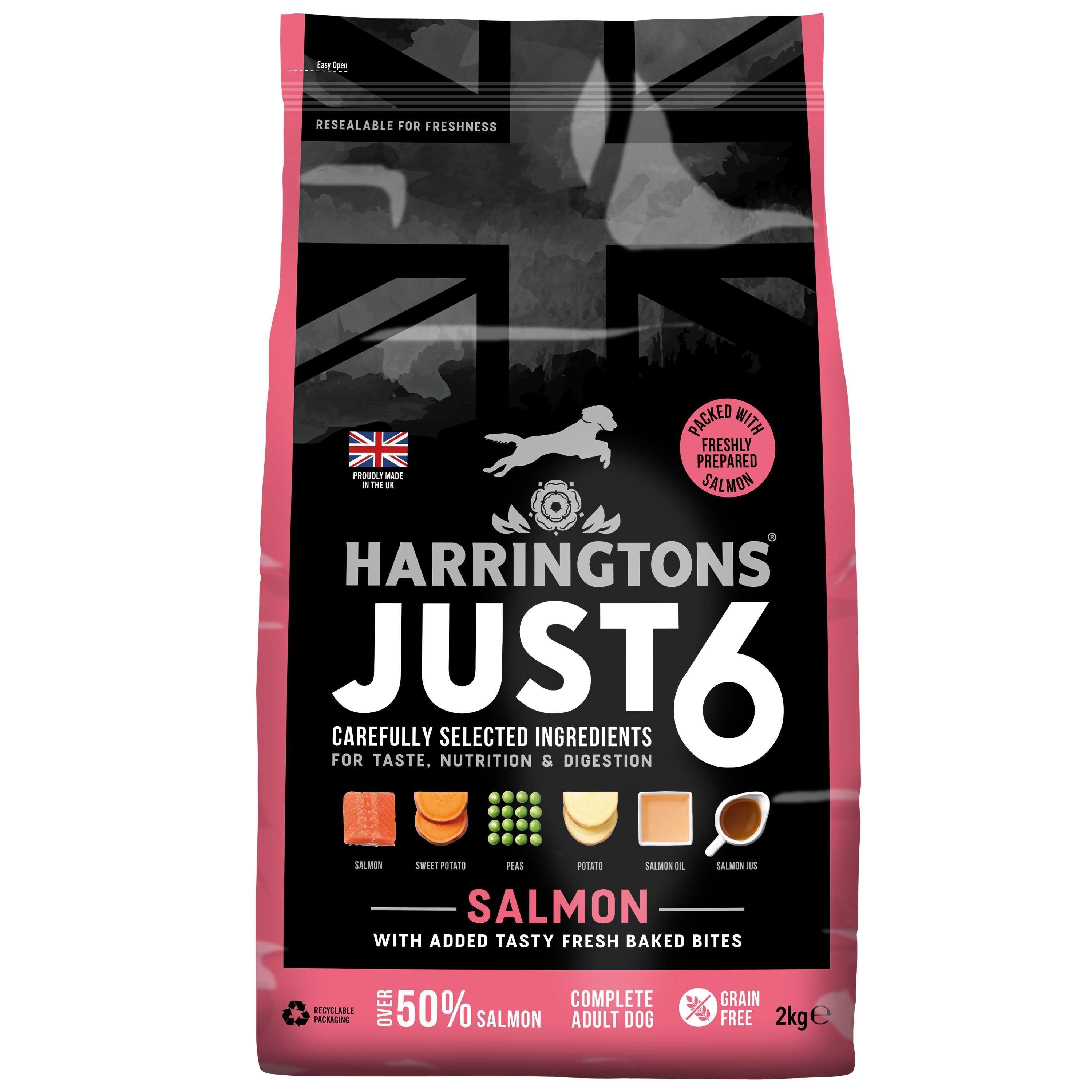 Harringtons Dog Just 6 Salmon 2kg
