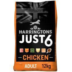 Harringtons Just 6 Dry Dog Food Chicken – 2kg / 8kg / 12kg