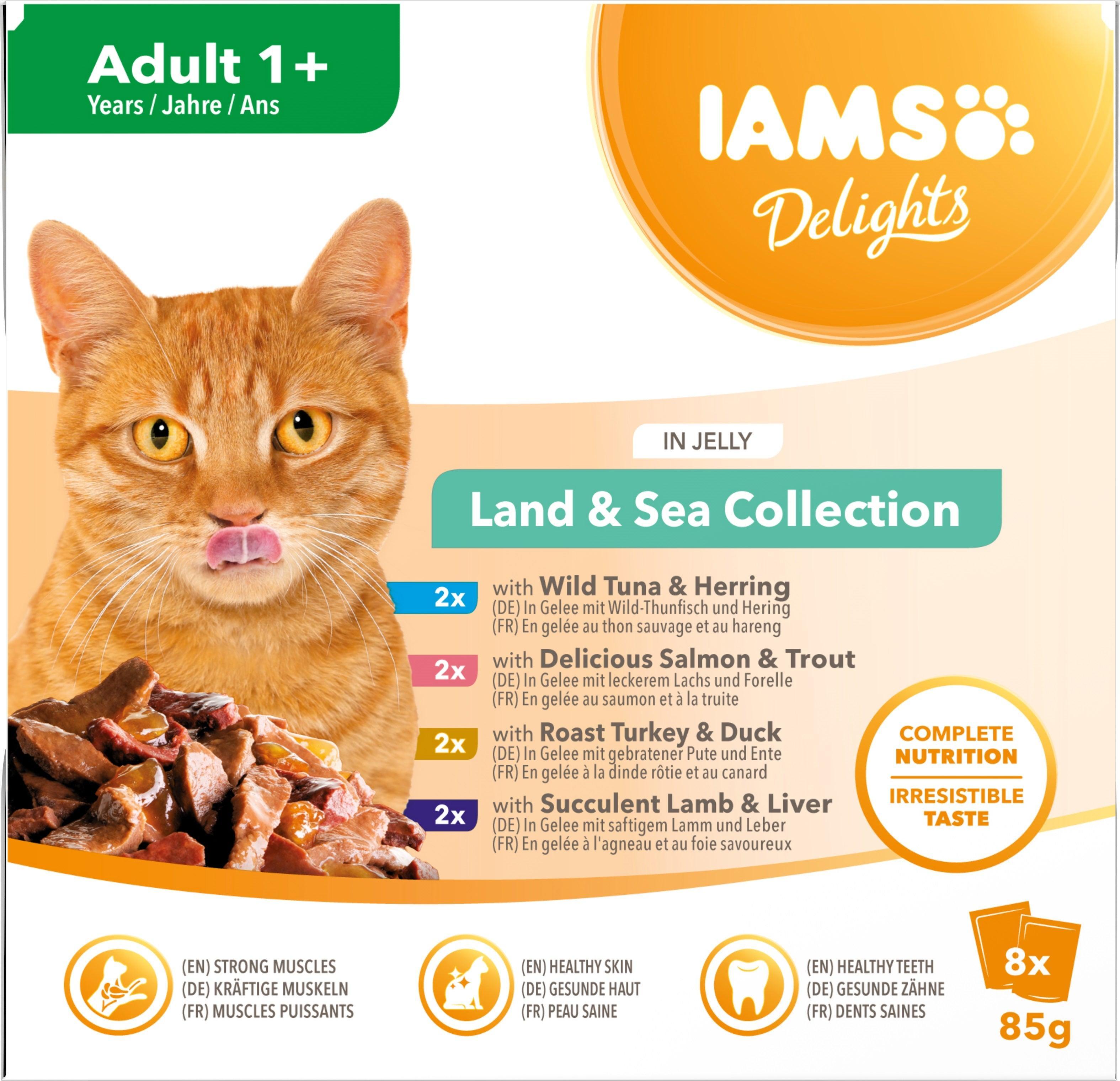 Iams Adult Delight Land&Sea Jel 85g