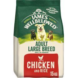 James Wellbeloved Adult Large Breed Dry Dog Food Chicken & Rice 15kg