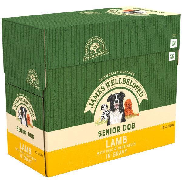 James Wellbeloved Dog Senior Lamb Grvy Pch 10x150g