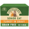James Wellbeloved Grain Free Senior Cat Food Pouches Turkey in Gravy 12pk, 85g